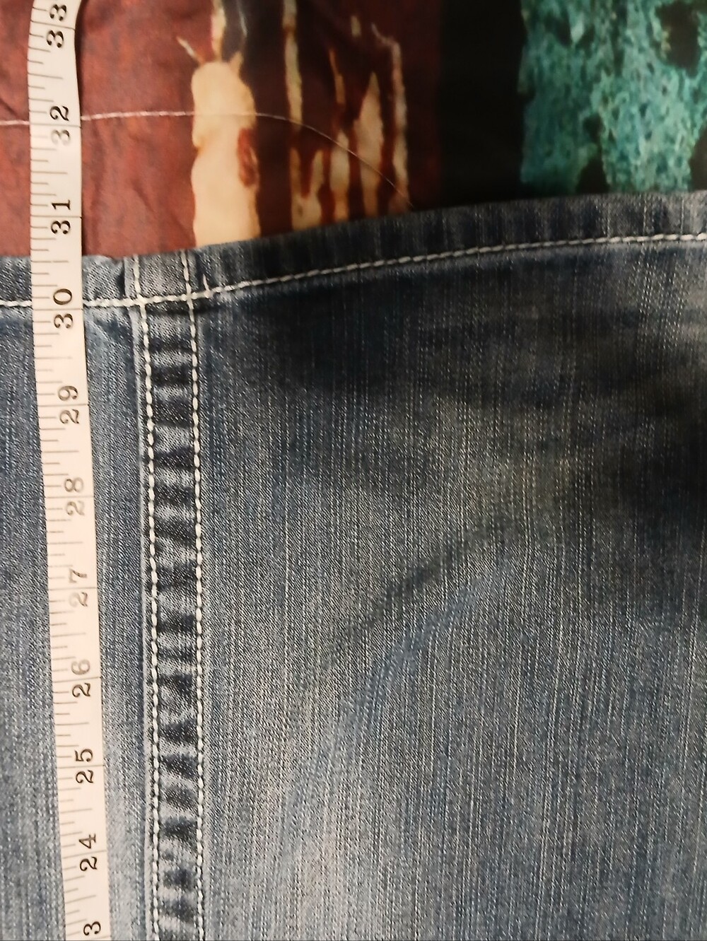 Harley Davidson Bootcut Jeans Womens Size 12 Medium Wash Flap Pocket Y2K - Picture 13 of 14